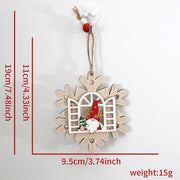 New Wooden DIY Christmas Tree Ornaments Window Elderly Ornaments