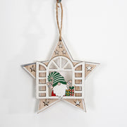 New Wooden DIY Christmas Tree Ornaments Window Elderly Ornaments