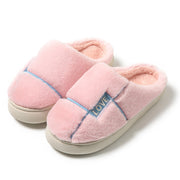 Women's Home Shoes Indoor Furry Slippers Winter Solid Color Indoor Cozy Shoes