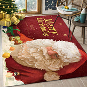 Cartoon Santa's Bedroom Is Covered With Blankets