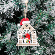 New Wooden DIY Christmas Tree Ornaments Window Elderly Ornaments