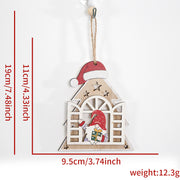 New Wooden DIY Christmas Tree Ornaments Window Elderly Ornaments